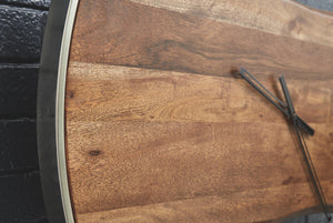 Ashley Panchali Brown/Silver Finish Wall Clock