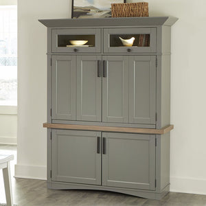 Parker House Americana Modern Collection Workstation with Led Light in Dove Color