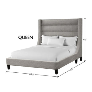 Parker House Jacob Collection Queen Bed in Luxe Light Grey Color