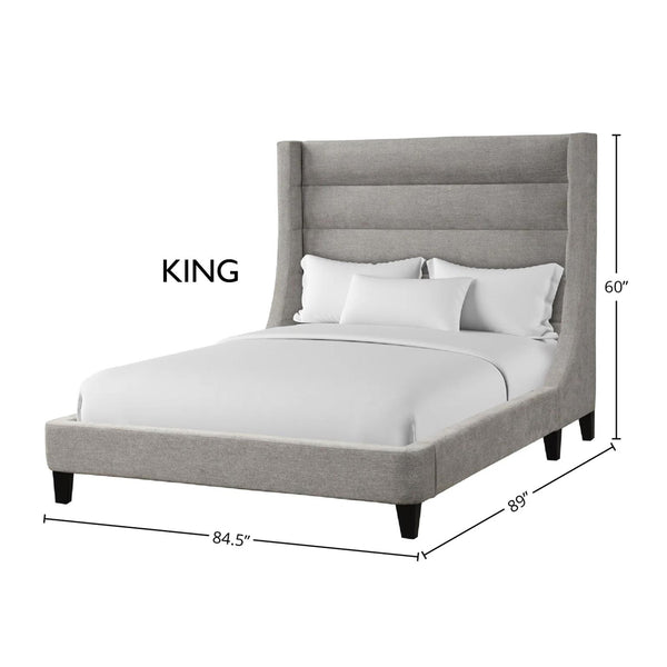 Parker House Jacob Collection King Bed in Luxe Light Grey Color
