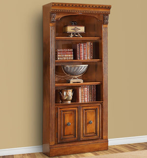 Parker House Huntington Antique Vintage Pecan 32 Inch Open Top Bookcase