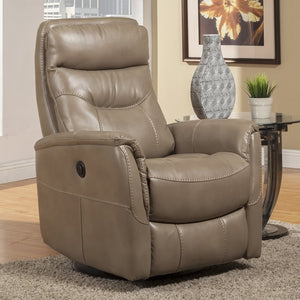 Parker House Gemini Collection Power Swivel Glider Recliner in Linen