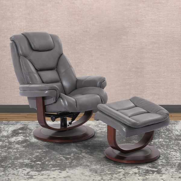 Parker House Monarch Collection Ice Manual Reclining Swivel Chair & Ottoman