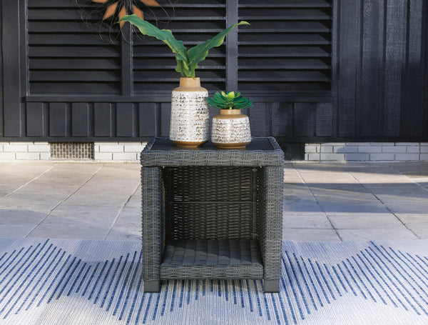 Elite Park Outdoor End Table Gray