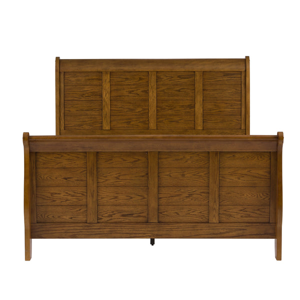Liberty Furniture Complete Queen Bedroom Set Sleigh Bed, Dresser, Mirror & Chest Grandpas Cabin