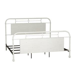 Liberty Furniture Vintage Antique White King Metal Bed