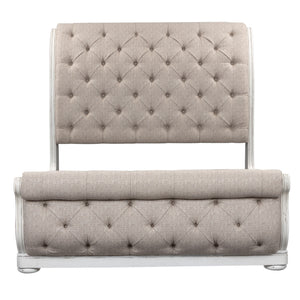 Liberty Furniture Complete Queen Bedroom Set Upholstered Sleigh Bed, Dresser, Mirror & Chest Magnolia Manor