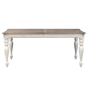 Liberty Furniture 5-Piece Antique White Weathered Bark Leg Dining Table Set Magnolia Manor