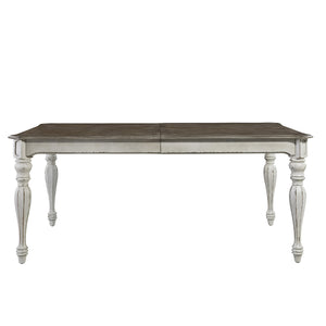 Liberty Furniture 7-Piece Antique White Weathered Bark Rectangular Dining Table Set Magnolia Manor