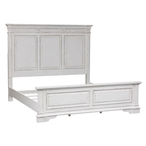 Liberty Furniture Abbey Park Antique White King Panel Bed