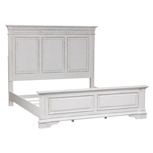 Liberty Furniture Abbey Park Antique White King Panel Bed