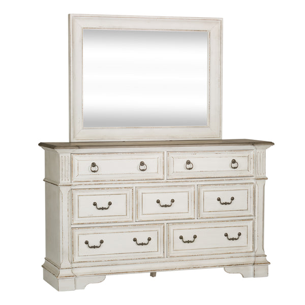 Liberty Furniture Abbey Park Complete Queen Bedroom Set Panel Bed, Dresser & Mirror