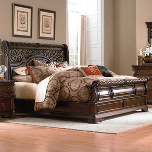 Liberty Furniture Complete Queen Bedroom Set Sleigh Bed, Dresser, Mirror & Chest Arbor Place