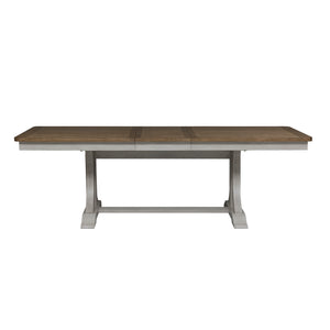 Liberty Furniture 7-Piece Antique White Chestnut Trestle Dining Table Set Farmhouse Reimagined