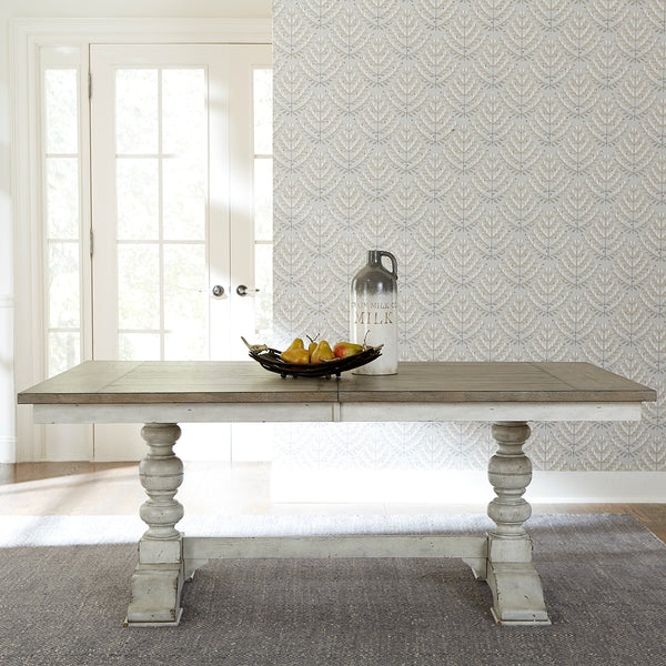 Liberty Furniture Whitney White Trestle Casual Dining Table
