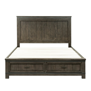Liberty Furniture Complete King Bedroom Set Two-Sided Storage Bed, Dresser & Mirror Thornwood Hills