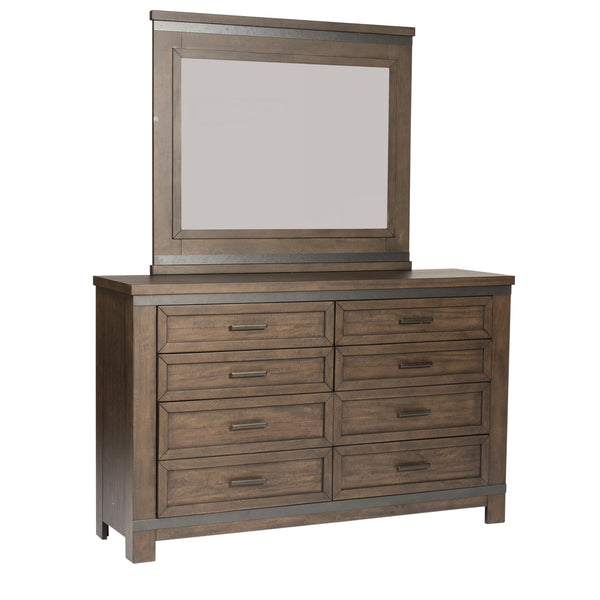 Liberty Furniture Complete Queen Bedroom Set Two-Sided Storage Bed, Dresser, Mirror, Chest & Nightstand Thornwood Hills