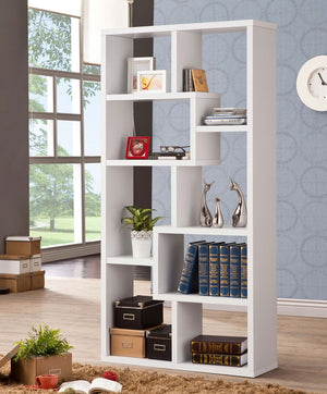 Coaster Theo 71 Inch 6-Shelf Bookshelf White
