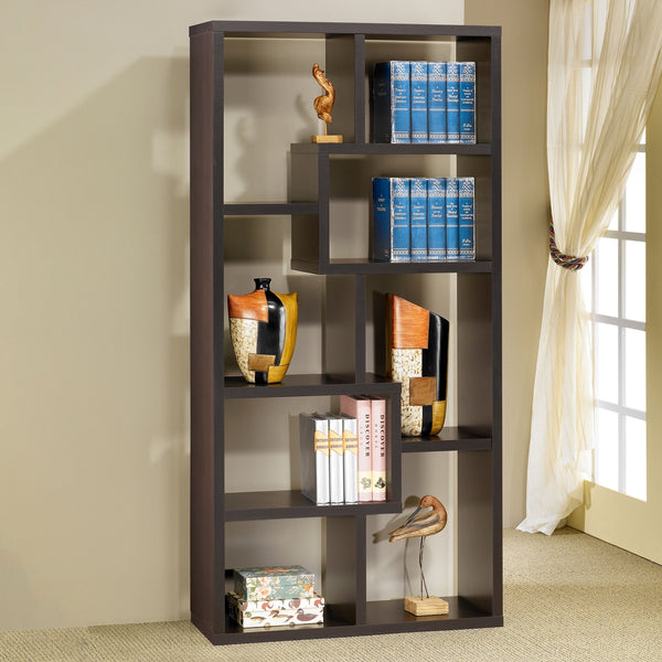 Coaster Theo 71 Inch 6-Shelf Bookshelf Cappuccino
