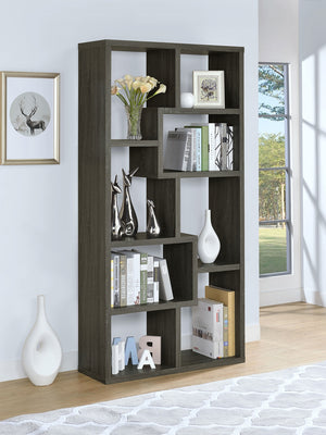 Coaster Theo 71 Inch 6-Shelf Bookshelf Weathered Grey