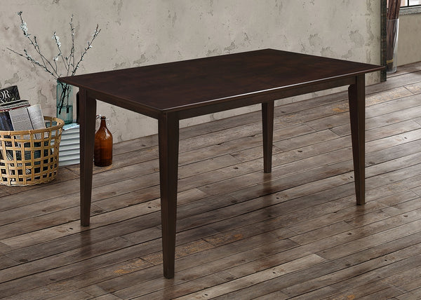 Coaster Gabriel Rectangular 59 Inch Wood Dining Table Cappuccino