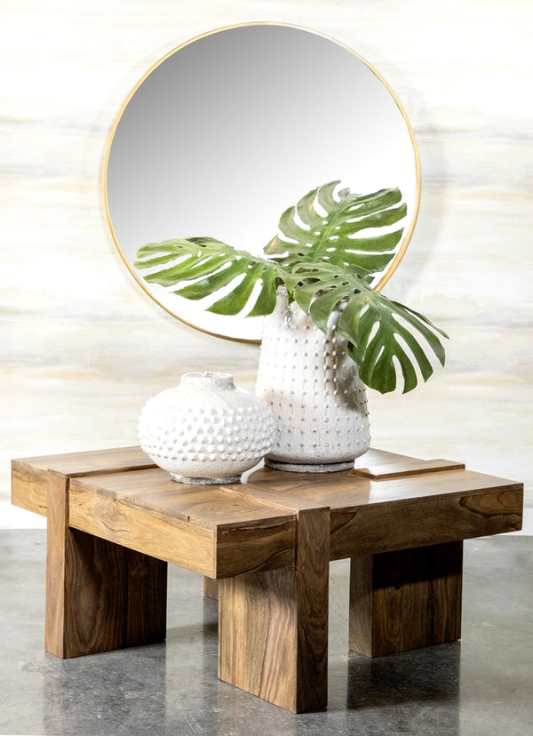 Coaster Samira Square Solid Wood Coffee Table Natural Sheesham