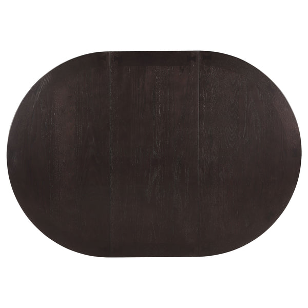 Coaster Lavon 5-Piece Oval Extension Leaf Dining Set Espresso