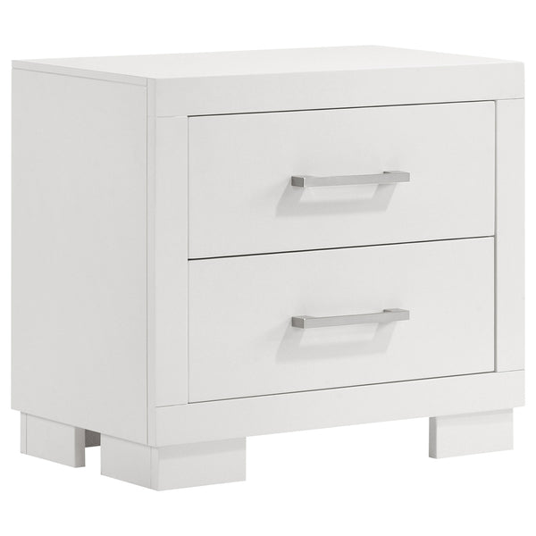 Coaster Jessica 4-Piece King Led Bedroom Set Cream White