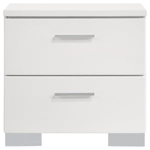 Coaster Felicity 5-Piece Queen Bedroom Set in White High Gloss