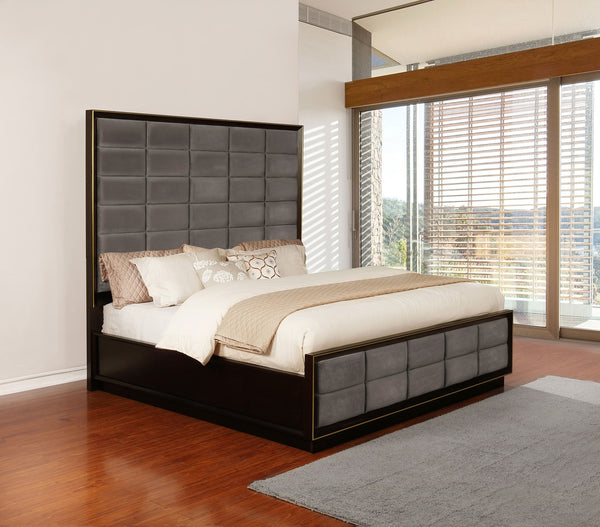 Coaster Durango Wood King Panel Bed Smoked Peppercorn