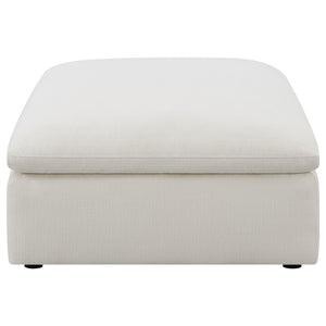 Coaster Hobson Square Upholstered Ottoman Ivory
