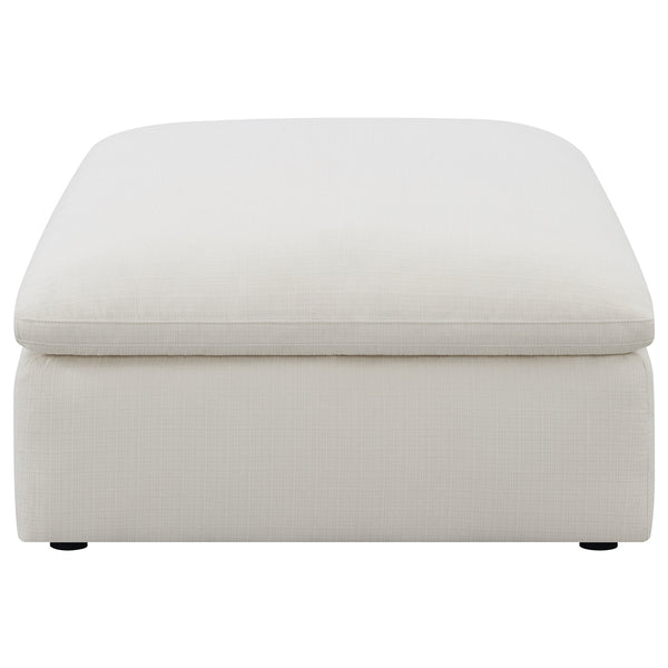 Coaster Hobson Square Upholstered Ottoman Ivory