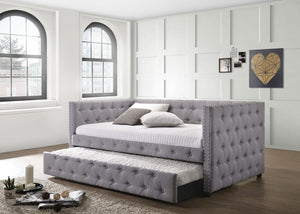 Coaster Mockern Upholstered Twin Daybed with Trundle Grey