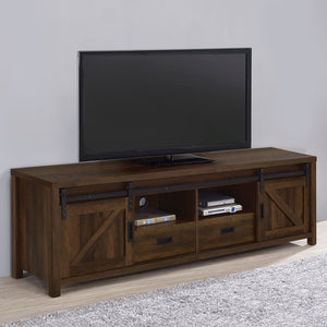 Coaster Madra 2-Door Engineered Wood 79 Inch TV Stand Dark Pine