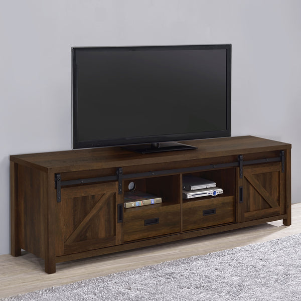 Coaster Madra 2-Door Engineered Wood 79 Inch TV Stand Dark Pine