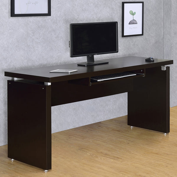 Coaster Skylar 55 Inch Computer Desk with Keyboard Drawer Cappuccino