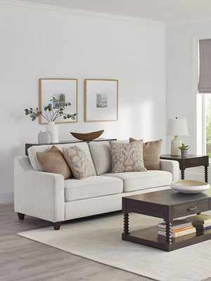 Coaster Christine Upholstered Sloped Arm Sofa Beige