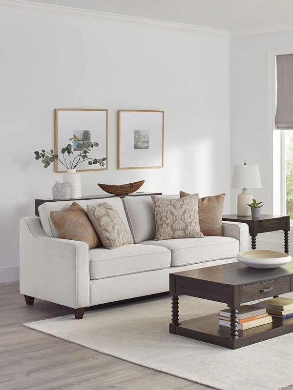 Coaster Christine Upholstered Sloped Arm Sofa Beige