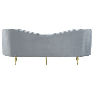 Coaster Sophia 2-Piece Upholstered Channel Tufted Sofa Set Grey