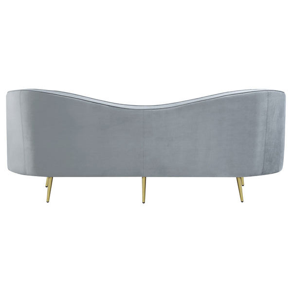 Coaster Sophia 2-Piece Upholstered Channel Tufted Sofa Set Grey