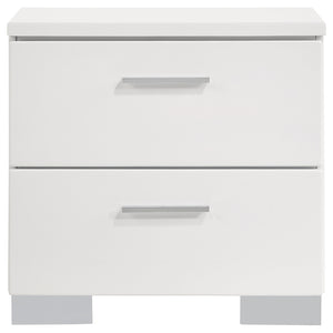 Coaster Felicity 6-Piece Queen Bedroom Set in White High Gloss