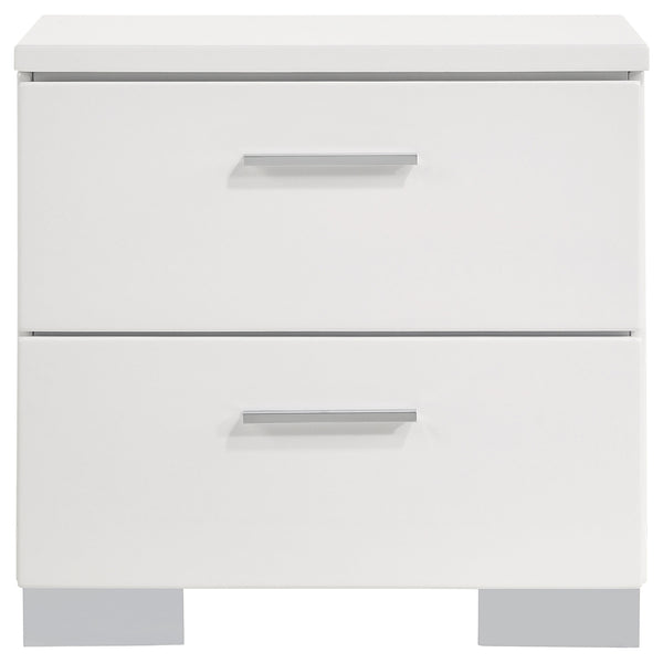 Coaster Felicity 6-Piece Queen Bedroom Set in White High Gloss