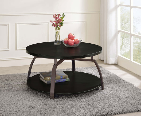 Coaster Dacre Round Engineered Wood Top Coffee Table Dark Grey