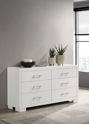 Coaster Jessica 6-Drawer Dresser Cream White