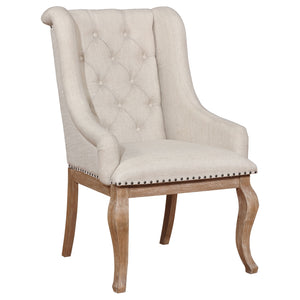 Coaster Brockway Upholstered Arm Chair Barley Brown