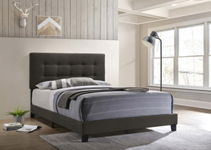 Coaster Mapes Upholstered Full Panel Bed Charcoal