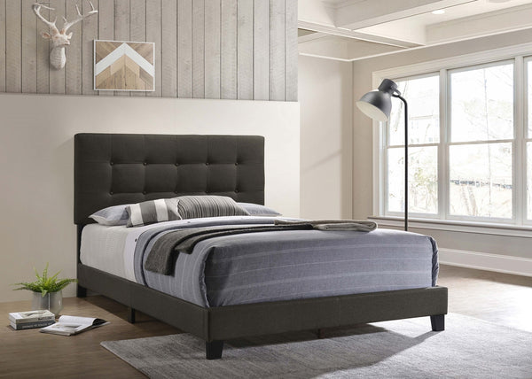 Coaster Mapes Upholstered Full Panel Bed Charcoal