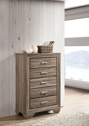 Coaster Kauffman 5-Drawer Bedroom Chest Washed Taupe