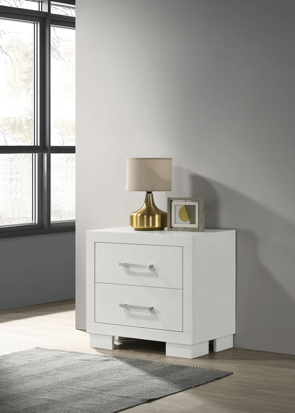 Coaster Jessica 2-Drawer Nightstand Cream White