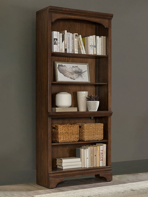 Coaster Hartshill 78 Inch 5-Shelf Bookcase Burnished Oak